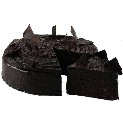 "Round shape Double Dark chocolate cake  - 500gms - Click here to View more details about this Product